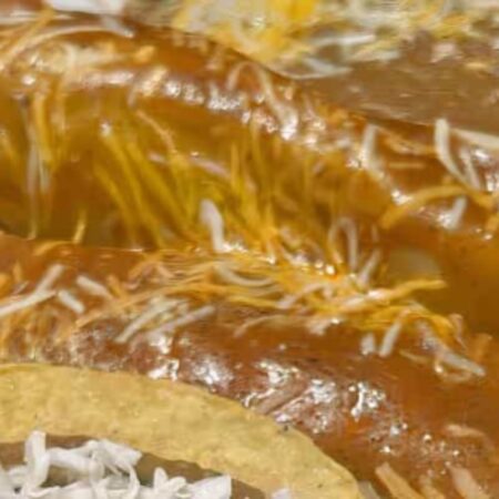 20 - Beef Enchilada, Cheese Enchilada & deep-fried Beef Taco