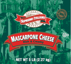 Supremo Italiano - Mascarpone Cheese - 5 Lbs
