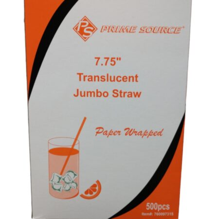 Translucent Jumbo Straw Wrapped Paper - 500 pcs