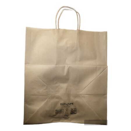 65# Kraft Recycled Paper Bag 13 X 7 X 13 - Pack 25