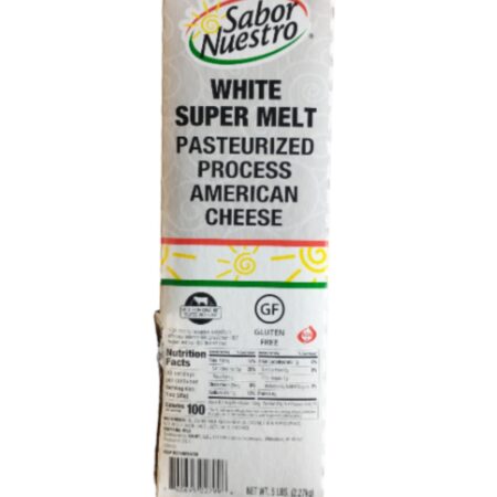 White Super Melt Pasteurized Process American Cheese - 5 Lbs